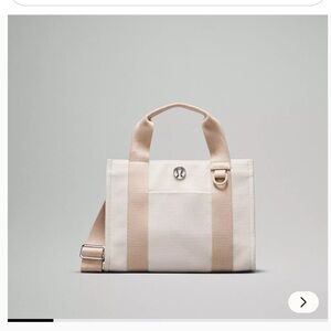 lululemon athletica Cream and Tan Tote Bag